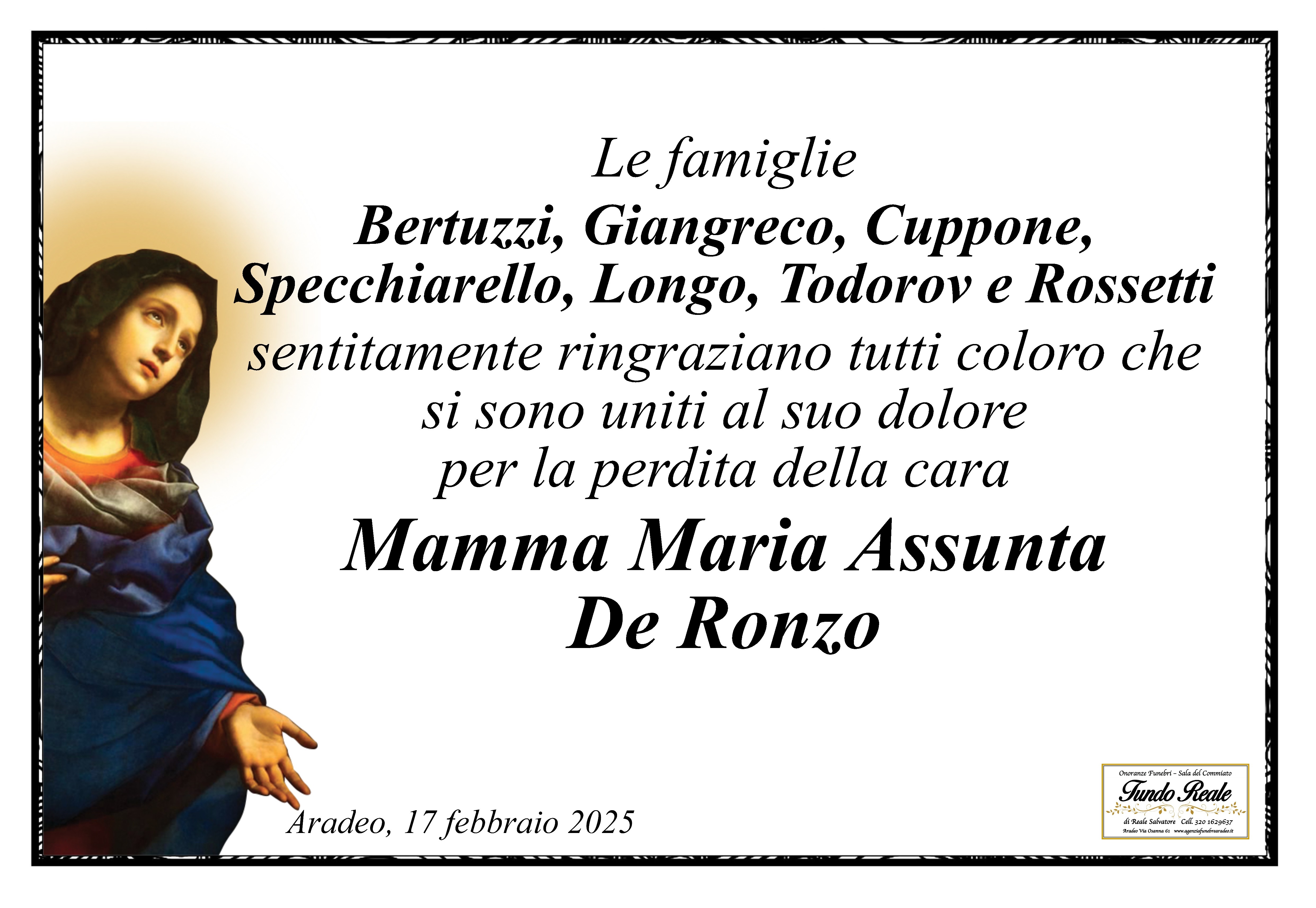 Famiglia De Ronzo Maria Assunta