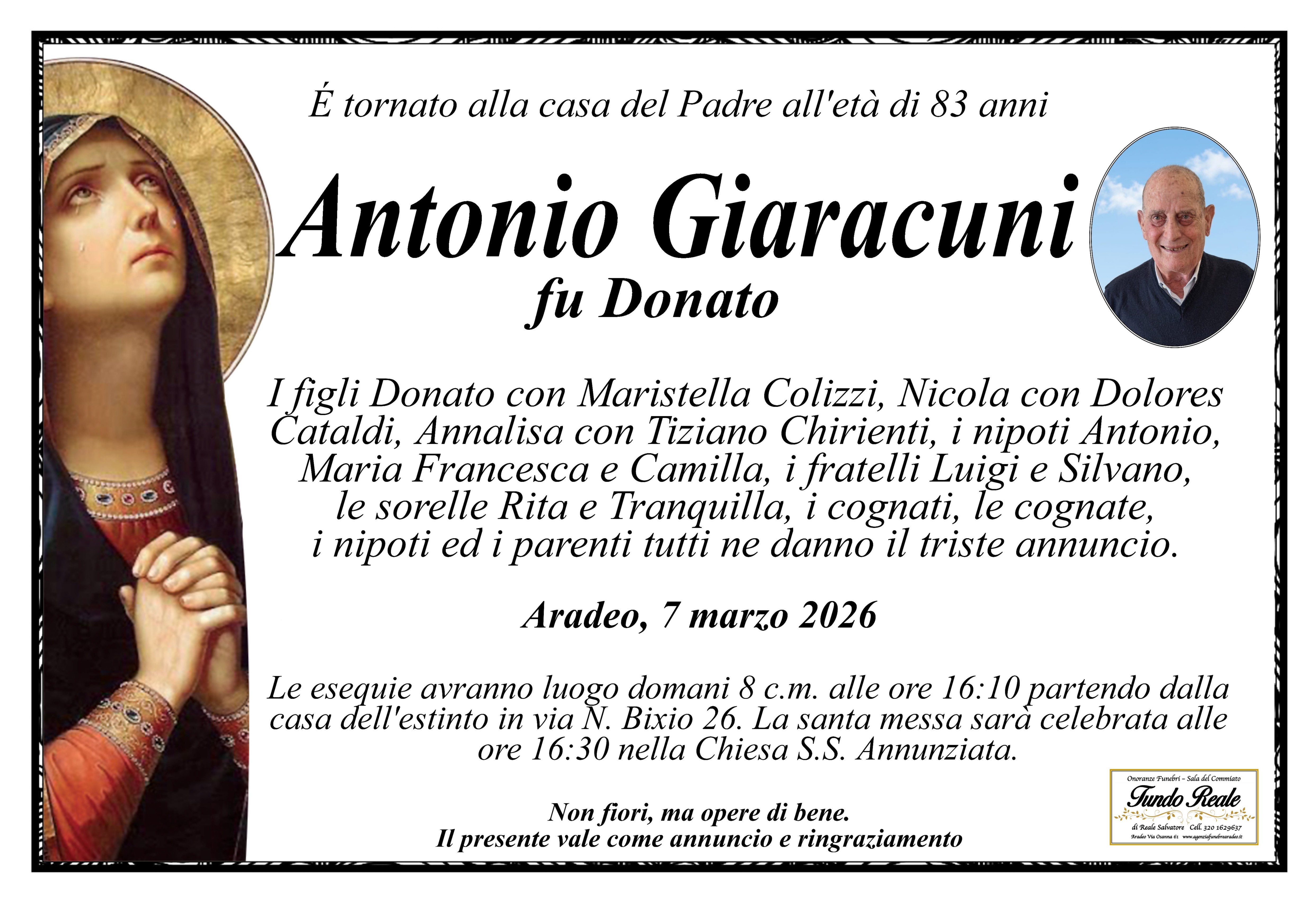 Giaracuni Antonio 7.3.2026